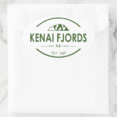 Nationaal park Kenai Fjords Ovale Sticker (Tas)