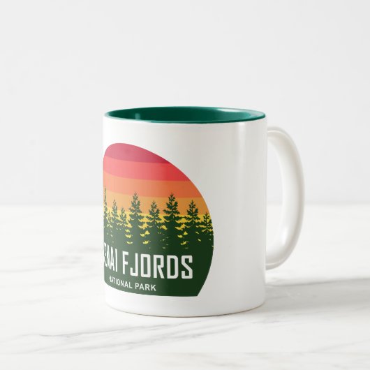 Nationaal park Kenai Fjords Tweekleurige Koffiemok (Voorkant rechts)