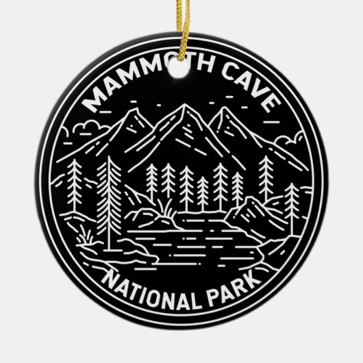 Nationaal park Kentucky Monoline Keramisch Ornament (Voorkant)