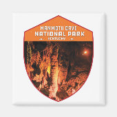 Nationaal park Kentucky,  retro van de mammothas C Magneet (Voorkant)