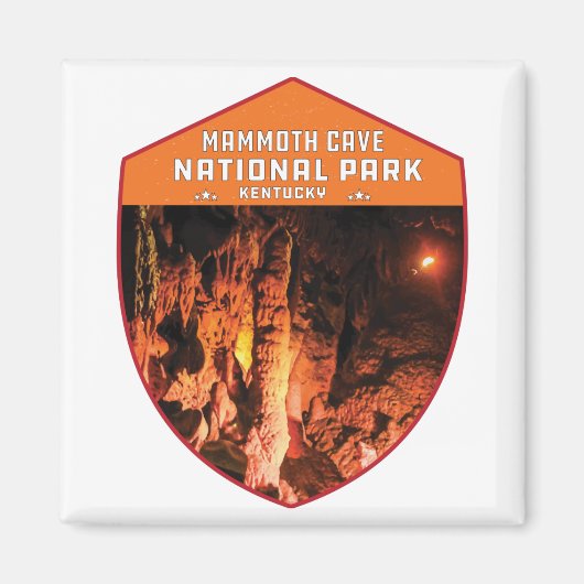 Nationaal park Kentucky,  retro van de mammothas C Magneet (Voorkant)