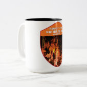 Nationaal park Kentucky, retro van de mammothas C Tweekleurige Koffiemok (Voorkant links)