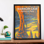 Nationaal park Kentucky van de Cave van Mammoth Poster<br><div class="desc">Het vectorkunstwerk van de Cave van Mammoth Cave. Het park bevindt zich in West-Centraal Kentucky,  met delen van de Mammoth Cave,  het langste grotensysteem ter wereld.</div>