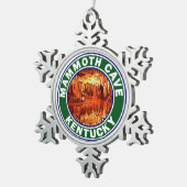 Nationaal park Kentucky van de Cave van Mammoth Tin Sneeuwvlok Ornament (Rechts)