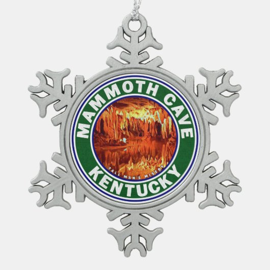 Nationaal park Kentucky van de Cave van Mammoth Tin Sneeuwvlok Ornament (Voorkant)