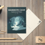 Nationaal park Kentucky, Vintage van de Mammoth Ca Briefkaart<br><div class="desc">Het vectorkunstwerk van de Cave van Mammoth Cave. Het park bevindt zich in West-Centraal Kentucky,  met delen van de Mammoth Cave,  het langste grotensysteem ter wereld.</div>