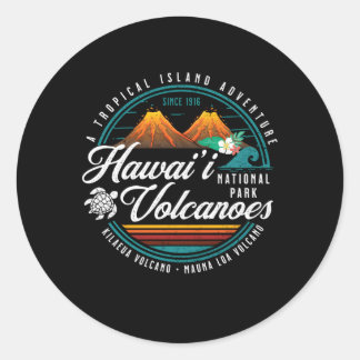 Nationaal park Kilauea Mauna Load Hawaii Volcanoes Ronde Sticker
