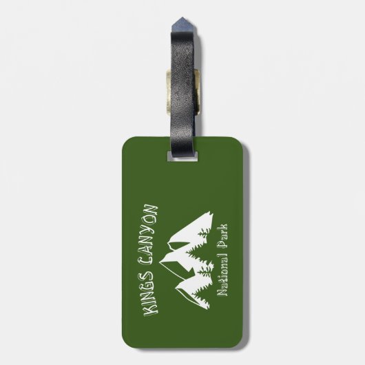 Nationaal Park Kings Canyon Bagagelabel (Achterkant verticaal)