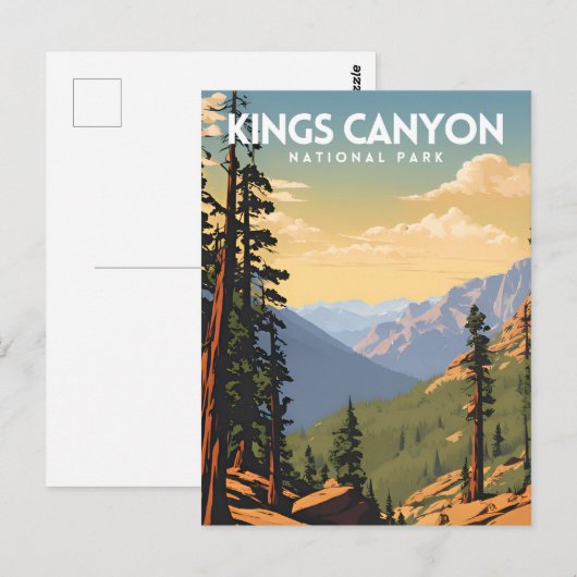 Nationaal Park Kings Canyon Briefkaart (Voorkant / Achterkant)