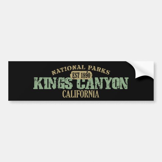 Nationaal Park Kings Canyon Bumpersticker (Voorkant)