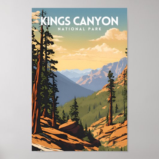Nationaal Park Kings Canyon Poster (Voorkant)