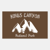 Nationaal Park Kings Canyon Rechthoekige Sticker (Voorkant)