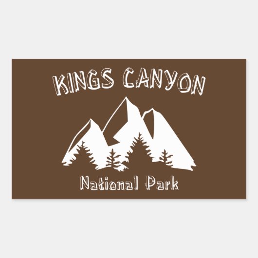 Nationaal Park Kings Canyon Rechthoekige Sticker (Voorkant)