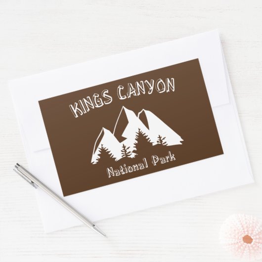 Nationaal Park Kings Canyon Rechthoekige Sticker (Envelop)