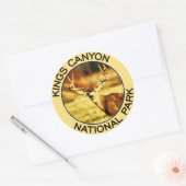Nationaal Park Kings Canyon Ronde Sticker (Envelop)
