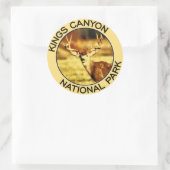 Nationaal Park Kings Canyon Ronde Sticker (Tas)