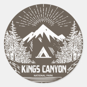 Nationaal Park Kings Canyon Ronde Sticker