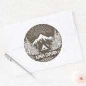 Nationaal Park Kings Canyon Ronde Sticker (Envelop)