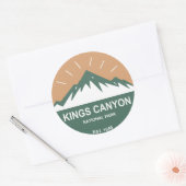 Nationaal Park Kings Canyon Ronde Sticker (Envelop)