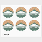 Nationaal Park Kings Canyon Ronde Sticker (Vel)