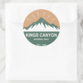 Nationaal Park Kings Canyon Ronde Sticker (Tas)