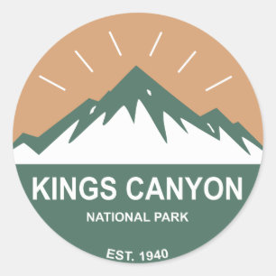 Nationaal Park Kings Canyon Ronde Sticker