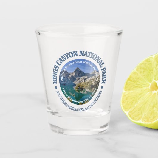 Nationaal Park Kings Canyon Shot Glas (Voorkant)