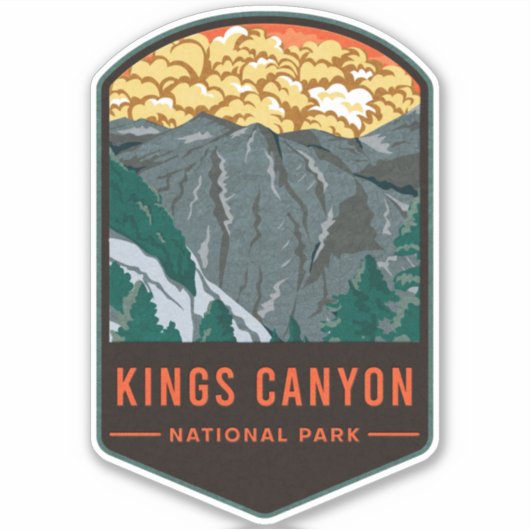 Nationaal Park Kings Canyon Sticker (Voorkant)