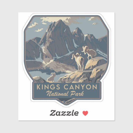Nationaal Park Kings Canyon Sticker (Vel)
