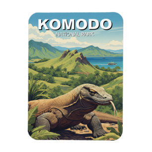 Nationaal park Komodo Dragon Indonesia Magneet