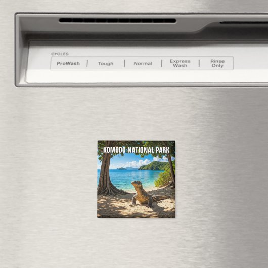 Nationaal park Komodo Dragon Indonesia Magneet (Insitu (Vaatwasser))