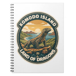 Nationaal park Komodo-eiland Indonesië vintage Notitieboek