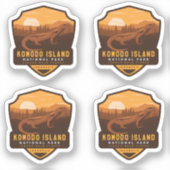 Nationaal park Komodo Island Sticker (Voorkant)