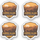 Nationaal park Komodo Island Sticker (Voorkant)
