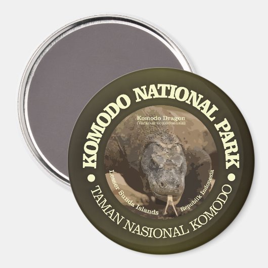 Nationaal park Komodo Magneet (Voorkant / Achterkant)