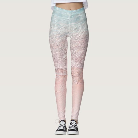 Nationaal park Komodo: Pink Splash Beach Leggings (Voorkant)