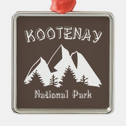 Nationaal park Kootenay Metalen Ornament (Voorkant)