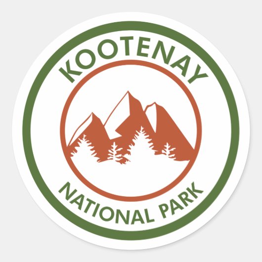 Nationaal park Kootenay Ronde Sticker (Voorkant)