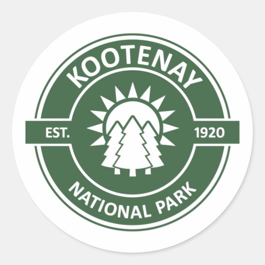 Nationaal park Kootenay Ronde Sticker (Voorkant)
