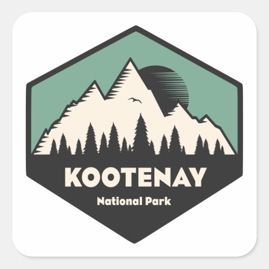 Nationaal park Kootenay Vierkante Sticker (Voorkant)