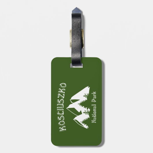 Nationaal park Kosciuszko Bagagelabel (Achterkant verticaal)