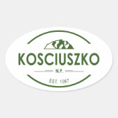 Nationaal park Kosciuszko Ovale Sticker (Voorkant)