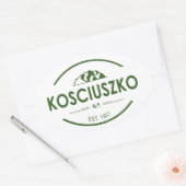 Nationaal park Kosciuszko Ovale Sticker (Envelop)
