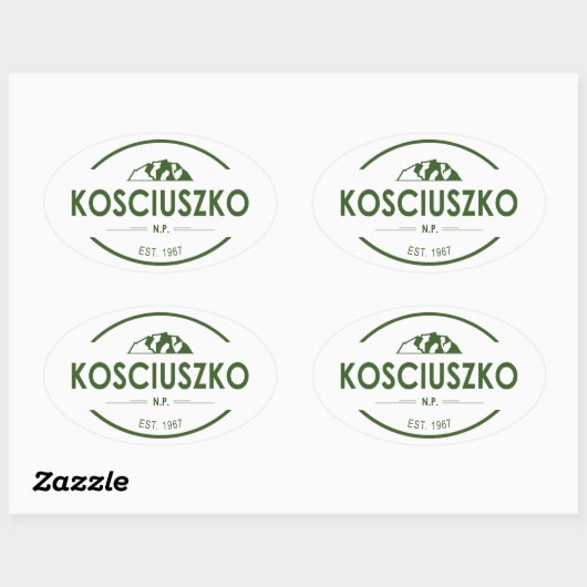 Nationaal park Kosciuszko Ovale Sticker (Vel)