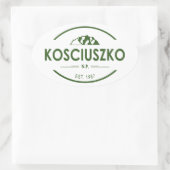 Nationaal park Kosciuszko Ovale Sticker (Tas)