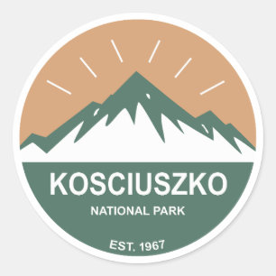 Nationaal park Kosciuszko Ronde Sticker