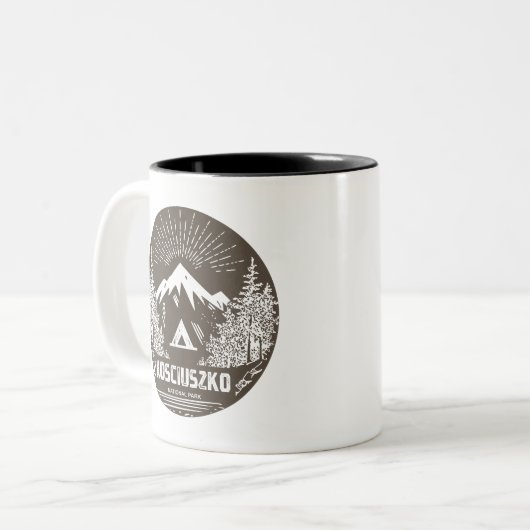Nationaal park Kosciuszko Tweekleurige Koffiemok (Voorkant links)