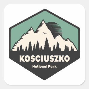 Nationaal park Kosciuszko Vierkante Sticker