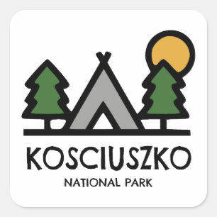Nationaal park Kosciuszko Vierkante Sticker