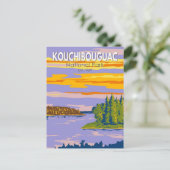 Nationaal Park Kouchibouguac Travel Art  Briefkaart (Staand voorkant)